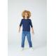 Blusa Infantil Manga Longa- Azul Marinho